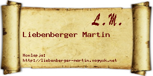 Liebenberger Martin névjegykártya